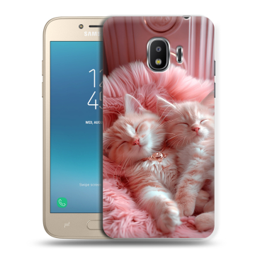 Силиконовый противоударный чехол на Samsung Galaxy J2 (2018) с принтом котята котики Силиконовый противоударный чехол на Samsung Galaxy J2 (2018) с принтом котята котики