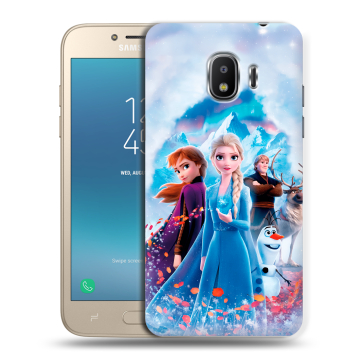 Силиконовый противоударный чехол на Samsung Galaxy J2 (2018) с принтом Холодное сердце Frozen Силиконовый противоударный чехол на Samsung Galaxy J2 (2018) с принтом Холодное сердце Frozen