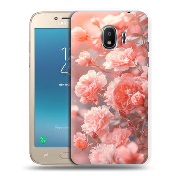 Силиконовый противоударный чехол на Samsung Galaxy J2 (2018) с принтом Розы цветы Силиконовый противоударный чехол на Samsung Galaxy J2 (2018) с принтом Розы цветы