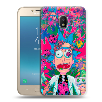 Силиконовый противоударный чехол на Samsung Galaxy J2 (2018) с принтом Рик и Морти Rick Morty Силиконовый противоударный чехол на Samsung Galaxy J2 (2018) с принтом Рик и Морти Rick Morty
