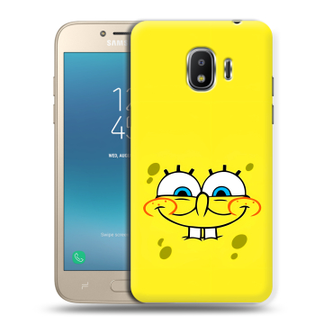 Силиконовый противоударный чехол на Samsung Galaxy J2 (2018) с принтом спанчбоб спанч боб Силиконовый противоударный чехол на Samsung Galaxy J2 (2018) с принтом спанчбоб спанч боб