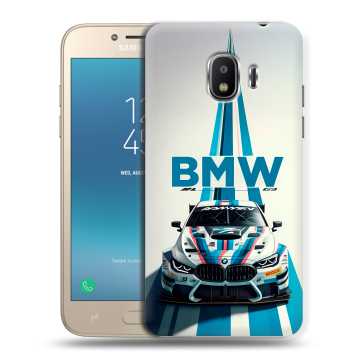 Силиконовый противоударный чехол на Samsung Galaxy J2 (2018) с принтом БМВ BMW Силиконовый противоударный чехол на Samsung Galaxy J2 (2018) с принтом БМВ BMW