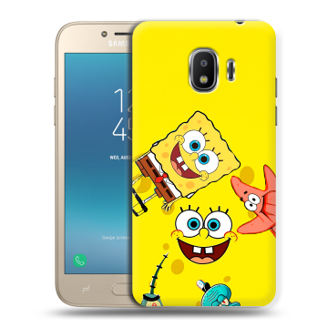 Силиконовый противоударный чехол на Samsung Galaxy J2 (2018) с принтом Спанч боб Спанчбоб Силиконовый противоударный чехол на Samsung Galaxy J2 (2018) с принтом Спанч боб Спанчбоб