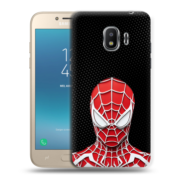 Силиконовый противоударный чехол на Samsung Galaxy J2 (2018) с принтом человек паук spiderman Силиконовый противоударный чехол на Samsung Galaxy J2 (2018) с принтом человек паук spiderman