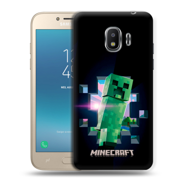 Силиконовый противоударный чехол на Samsung Galaxy J2 (2018) с принтом Майнкрафт Minecraft Силиконовый противоударный чехол на Samsung Galaxy J2 (2018) с принтом Майнкрафт Minecraft
