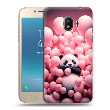 Силиконовый противоударный чехол на Samsung Galaxy J2 (2018) с принтом Панда Силиконовый противоударный чехол на Samsung Galaxy J2 (2018) с принтом Панда