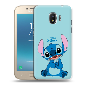 Силиконовый противоударный чехол на Samsung Galaxy J2 (2018) с принтом Лило и Стич Силиконовый противоударный чехол на Samsung Galaxy J2 (2018) с принтом Лило и Стич