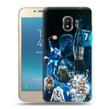 Силиконовый противоударный чехол на Samsung Galaxy J2 (2018) с принтом Реал Роналдо Силиконовый противоударный чехол на Samsung Galaxy J2 (2018) с принтом Реал Роналдо