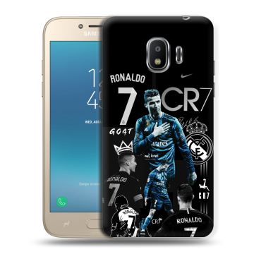 Силиконовый противоударный чехол на Samsung Galaxy J2 (2018) с принтом Реал Роналдо Силиконовый противоударный чехол на Samsung Galaxy J2 (2018) с принтом Реал Роналдо