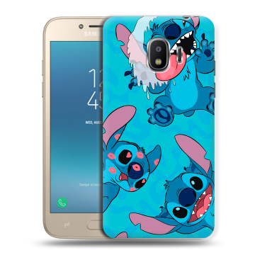 Силиконовый противоударный чехол на Samsung Galaxy J2 (2018) с принтом Лило и Стич Силиконовый противоударный чехол на Samsung Galaxy J2 (2018) с принтом Лило и Стич