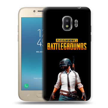 Силиконовый противоударный чехол на Samsung Galaxy J2 (2018) с принтом PUGB ПАГБ Силиконовый противоударный чехол на Samsung Galaxy J2 (2018) с принтом PUGB ПАГБ