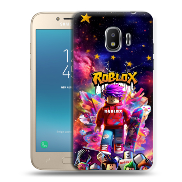 Силиконовый противоударный чехол на Samsung Galaxy J2 (2018) с принтом Roblox Роблокс Силиконовый противоударный чехол на Samsung Galaxy J2 (2018) с принтом Roblox Роблокс