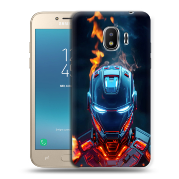 Силиконовый противоударный чехол на Samsung Galaxy J2 (2018) с принтом IronMan Железный человек Силиконовый противоударный чехол на Samsung Galaxy J2 (2018) с принтом IronMan Железный человек