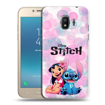 Силиконовый противоударный чехол на Samsung Galaxy J2 (2018) с принтом Лило и Стич Силиконовый противоударный чехол на Samsung Galaxy J2 (2018) с принтом Лило и Стич