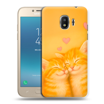 Силиконовый противоударный чехол на Samsung Galaxy J2 (2018) с принтом Милые котята Силиконовый противоударный чехол на Samsung Galaxy J2 (2018) с принтом Милые котята