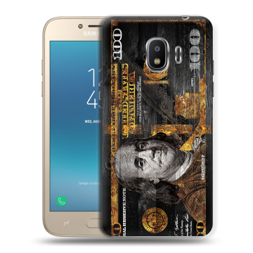 Силиконовый противоударный чехол на Samsung Galaxy J2 (2018) с принтом Доллар деньги Силиконовый противоударный чехол на Samsung Galaxy J2 (2018) с принтом Доллар деньги