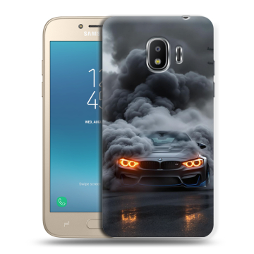 Силиконовый противоударный чехол на Samsung Galaxy J2 (2018) с принтом BMW БМВ Силиконовый противоударный чехол на Samsung Galaxy J2 (2018) с принтом BMW БМВ
