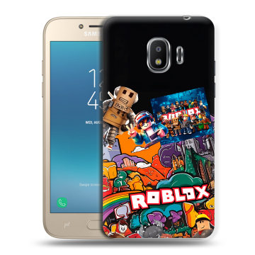 Силиконовый противоударный чехол на Samsung Galaxy J2 (2018) с принтом Roblox Роблокс Силиконовый противоударный чехол на Samsung Galaxy J2 (2018) с принтом Roblox Роблокс