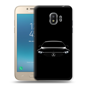 Силиконовый противоударный чехол на Samsung Galaxy J2 (2018) с принтом Mercedes Мерседес Силиконовый противоударный чехол на Samsung Galaxy J2 (2018) с принтом Mercedes Мерседес