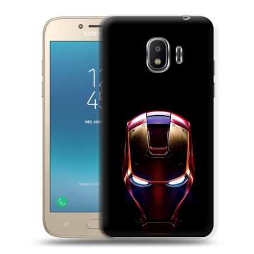 Силиконовый противоударный чехол на Samsung Galaxy J2 (2018) с принтом IronMan Железный человек Силиконовый противоударный чехол на Samsung Galaxy J2 (2018) с принтом IronMan Железный человек