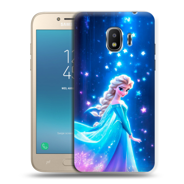 Силиконовый противоударный чехол на Samsung Galaxy J2 (2018) с принтом Холодное сердце Frozen Силиконовый противоударный чехол на Samsung Galaxy J2 (2018) с принтом Холодное сердце Frozen