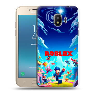 Силиконовый противоударный чехол на Samsung Galaxy J2 (2018) с принтом Roblox Роблокс Силиконовый противоударный чехол на Samsung Galaxy J2 (2018) с принтом Roblox Роблокс
