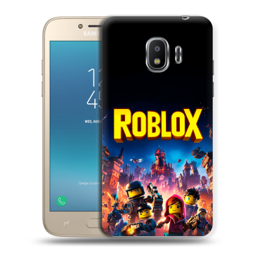 Силиконовый противоударный чехол на Samsung Galaxy J2 (2018) с принтом Roblox Роблокс Силиконовый противоударный чехол на Samsung Galaxy J2 (2018) с принтом Roblox Роблокс