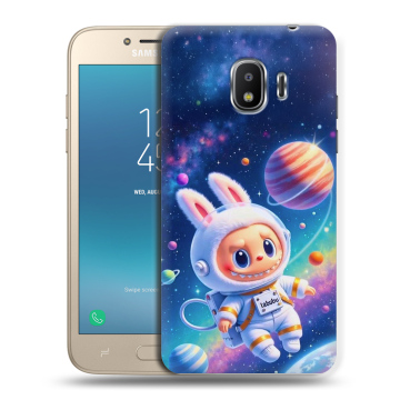 Силиконовый противоударный чехол на Samsung Galaxy J2 (2018) с принтом Labubu Лабубу Силиконовый противоударный чехол на Samsung Galaxy J2 (2018) с принтом Labubu Лабубу