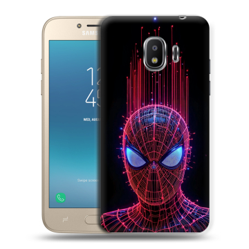 Силиконовый противоударный чехол на Samsung Galaxy J2 (2018) с принтом Spiderman Человек паук Силиконовый противоударный чехол на Samsung Galaxy J2 (2018) с принтом Spiderman Человек паук