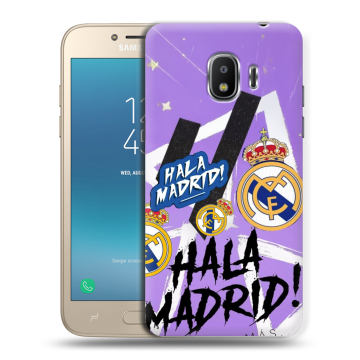 Силиконовый противоударный чехол на Samsung Galaxy J2 (2018) с принтом Real Madrid Реал Мадрид Силиконовый противоударный чехол на Samsung Galaxy J2 (2018) с принтом Real Madrid Реал Мадрид