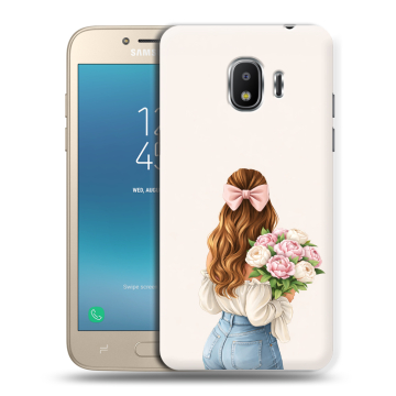 Силиконовый противоударный чехол на Samsung Galaxy J2 (2018) с принтом женский Силиконовый противоударный чехол на Samsung Galaxy J2 (2018) с принтом женский