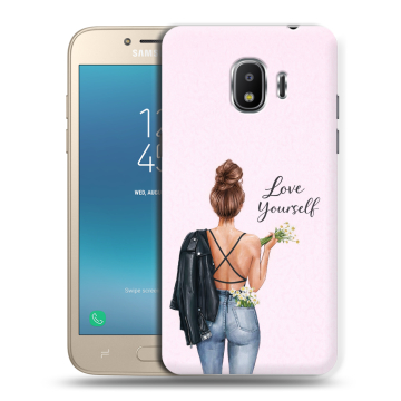 Силиконовый противоударный чехол на Samsung Galaxy J2 (2018) с принтом женский Силиконовый противоударный чехол на Samsung Galaxy J2 (2018) с принтом женский