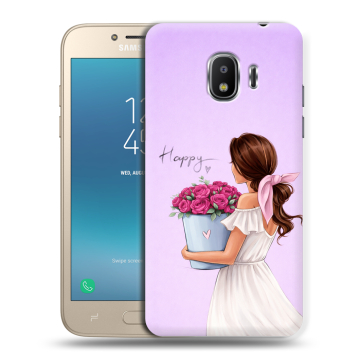 Силиконовый противоударный чехол на Samsung Galaxy J2 (2018) с принтом женский Силиконовый противоударный чехол на Samsung Galaxy J2 (2018) с принтом женский