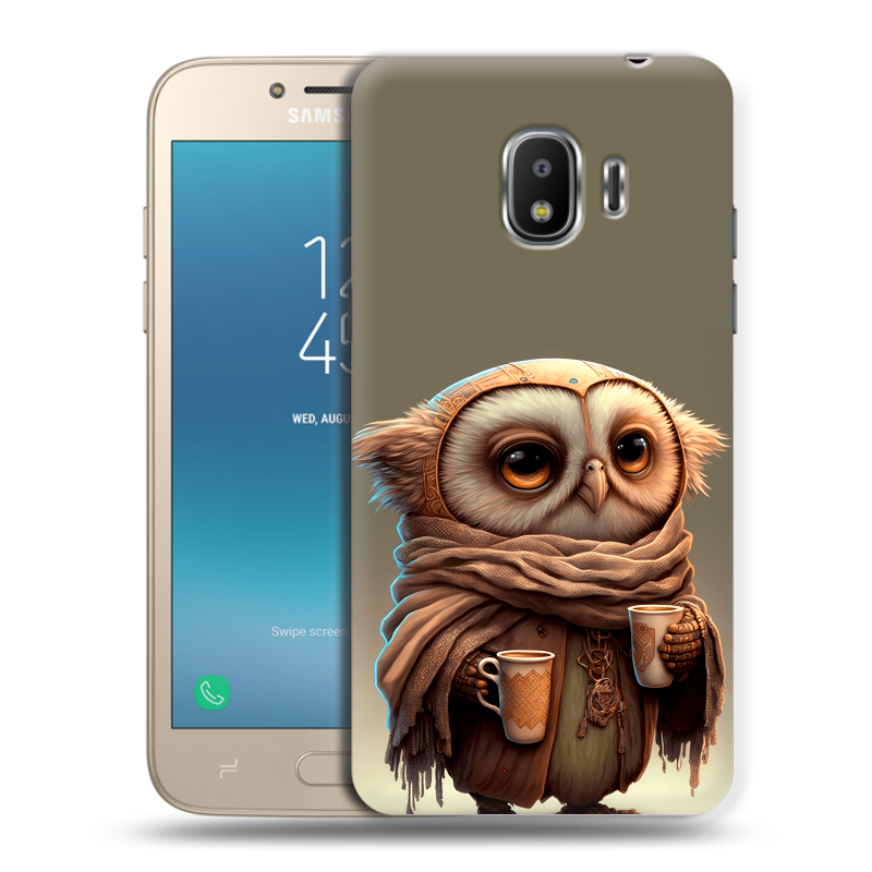 Пластиковый чехол на Samsung Galaxy J2 (2018) с принтом Сова Пластиковый чехол на Samsung Galaxy J2 (2018) с принтом Сова