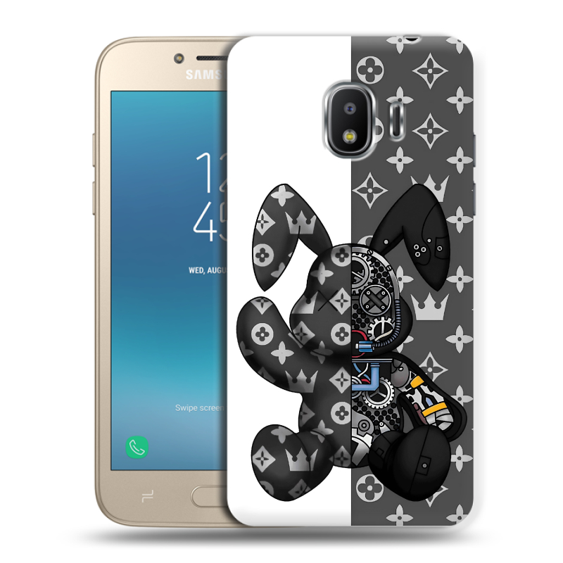Силиконовый противоударный чехол на Samsung Galaxy J2 (2018) с принтом Луи робот Силиконовый противоударный чехол на Samsung Galaxy J2 (2018) с принтом Луи робот