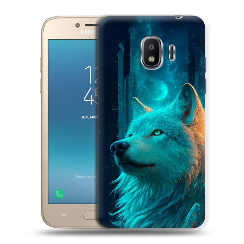 Силиконовый противоударный чехол на Samsung Galaxy J2 (2018) с принтом бабочки саккура Силиконовый противоударный чехол на Samsung Galaxy J2 (2018) с принтом бабочки саккура