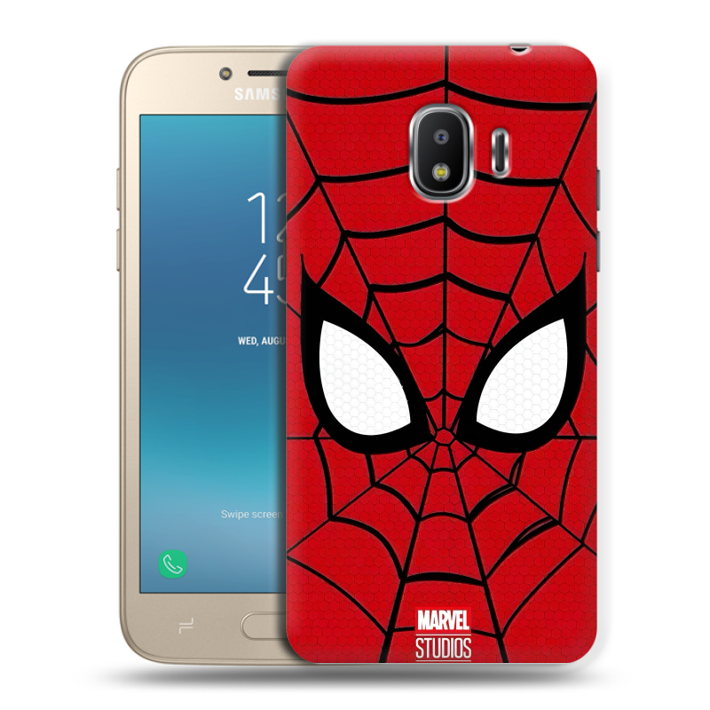 Пластиковый чехол на Samsung Galaxy J2 (2018) с принтом человек паук spiderman Пластиковый чехол на Samsung Galaxy J2 (2018) с принтом человек паук spiderman