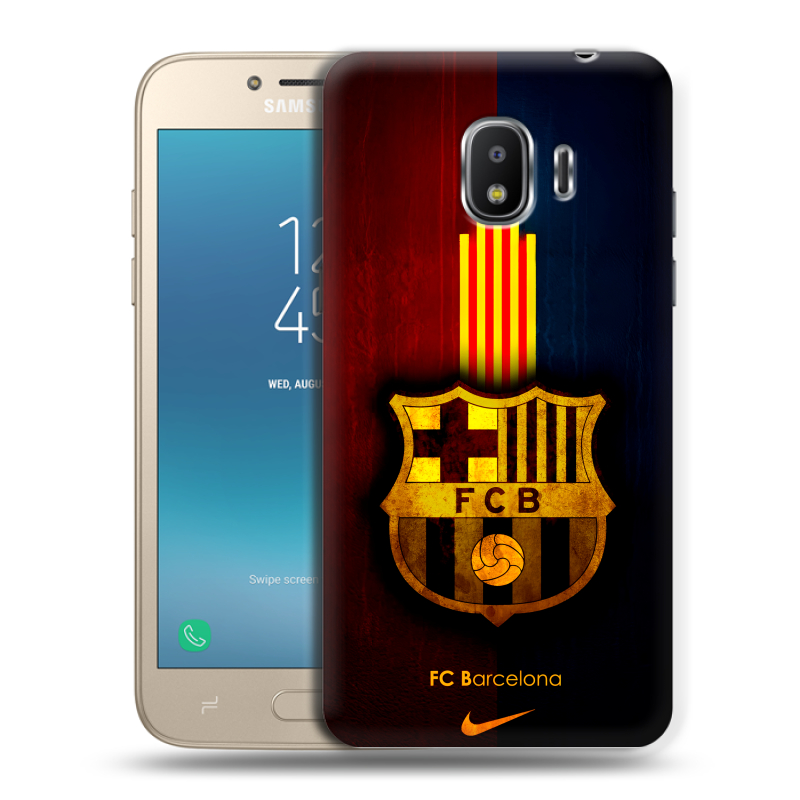 Силиконовый противоударный чехол на Samsung Galaxy J2 (2018) с принтом Барселона Barcelona Силиконовый противоударный чехол на Samsung Galaxy J2 (2018) с принтом Барселона Barcelona