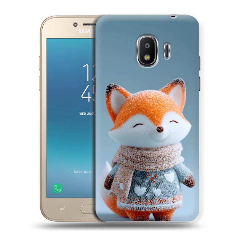Пластиковый чехол на Samsung Galaxy J2 (2018) с принтом Лиса Пластиковый чехол на Samsung Galaxy J2 (2018) с принтом Лиса
