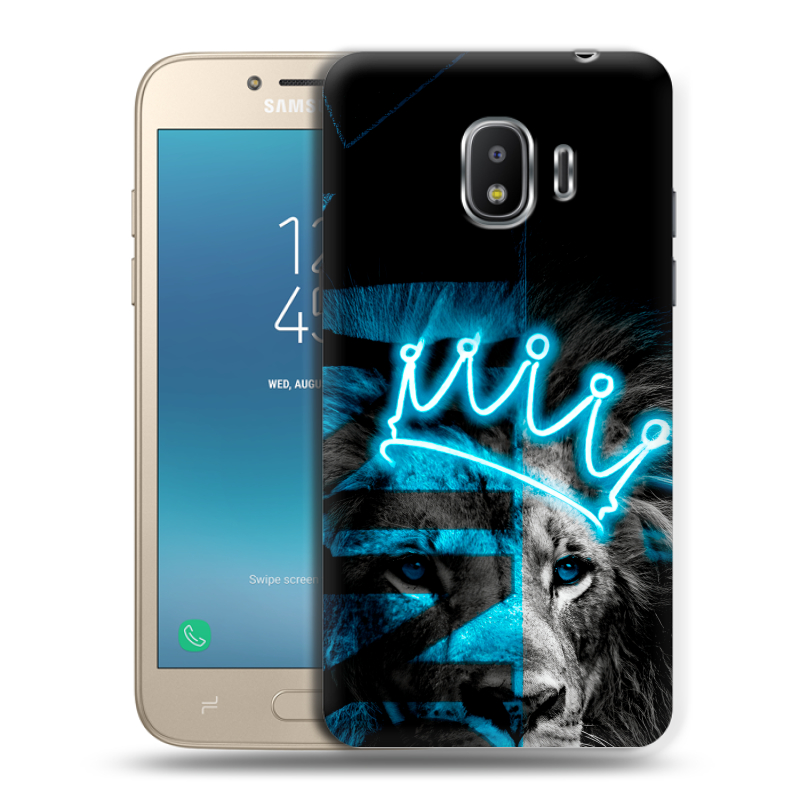 Пластиковый чехол на Samsung Galaxy J2 (2018) с принтом Король лев Пластиковый чехол на Samsung Galaxy J2 (2018) с принтом Король лев