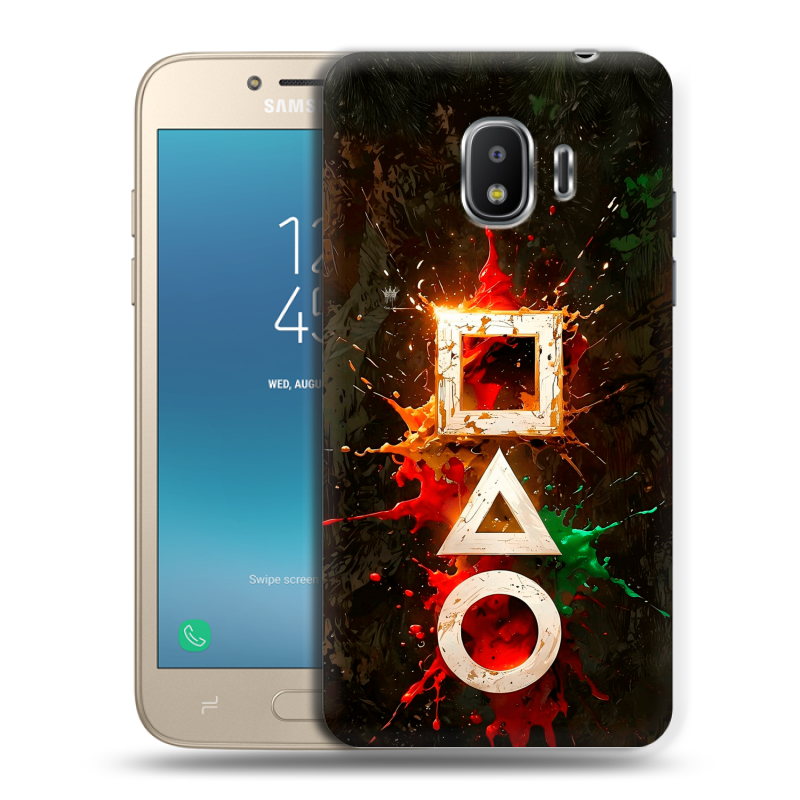 Пластиковый чехол на Samsung Galaxy J2 (2018) с принтом Squid Game Игра кальмара Пластиковый чехол на Samsung Galaxy J2 (2018) с принтом Squid Game Игра кальмара