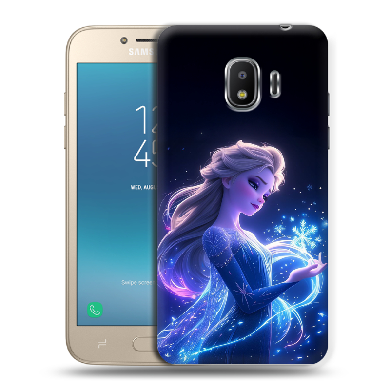 Пластиковый чехол на Samsung Galaxy J2 (2018) с принтом Холодное сердце Frozen Пластиковый чехол на Samsung Galaxy J2 (2018) с принтом Холодное сердце Frozen
