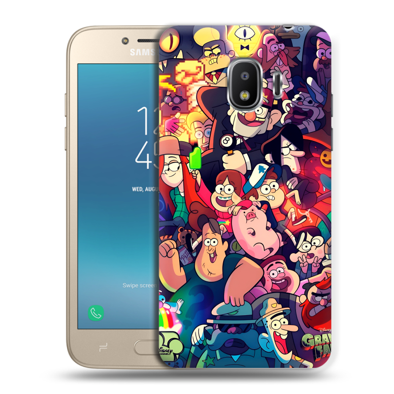 Силиконовый противоударный чехол на Samsung Galaxy J2 (2018) с принтом Gravity Falls Гравити Фолз Силиконовый противоударный чехол на Samsung Galaxy J2 (2018) с принтом Gravity Falls Гравити Фолз
