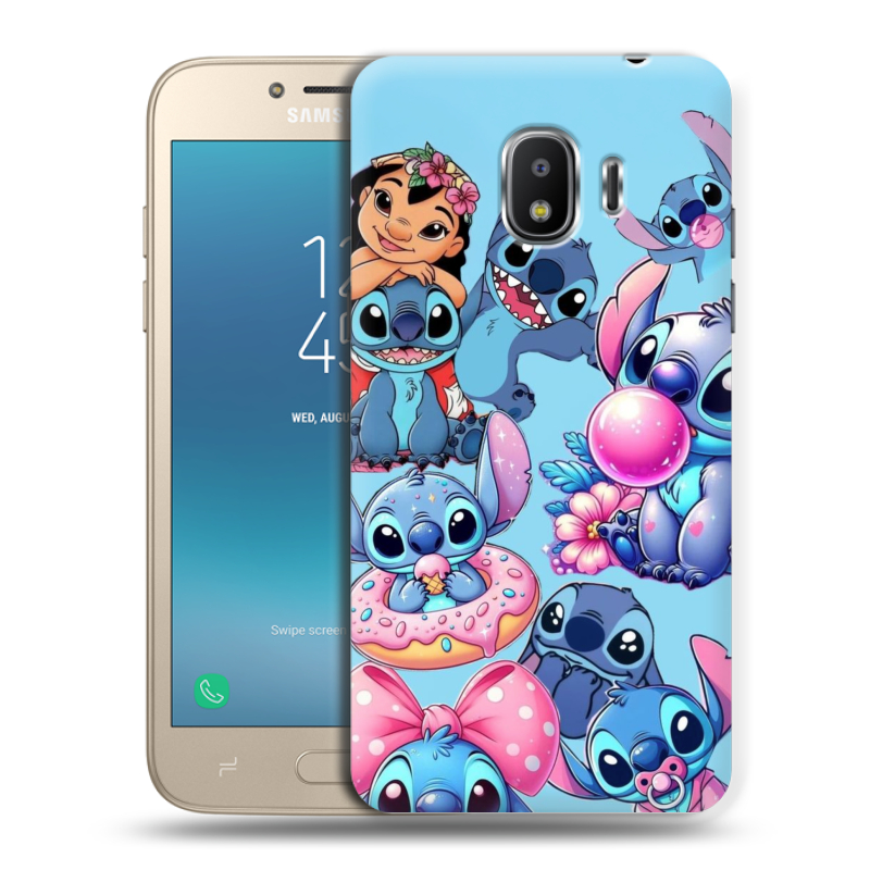 Пластиковый чехол на Samsung Galaxy J2 (2018) с принтом Лило и Стич Пластиковый чехол на Samsung Galaxy J2 (2018) с принтом Лило и Стич