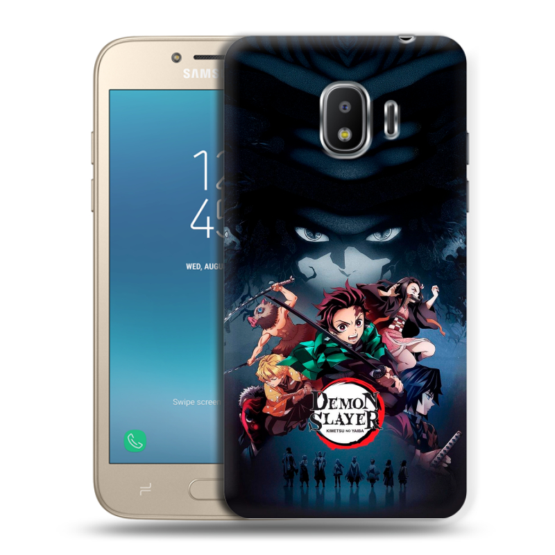 Пластиковый чехол на Samsung Galaxy J2 (2018) с принтом Demon Slayer Клинок рассекающий демонов Пластиковый чехол на Samsung Galaxy J2 (2018) с принтом Demon Slayer Клинок рассекающий демонов