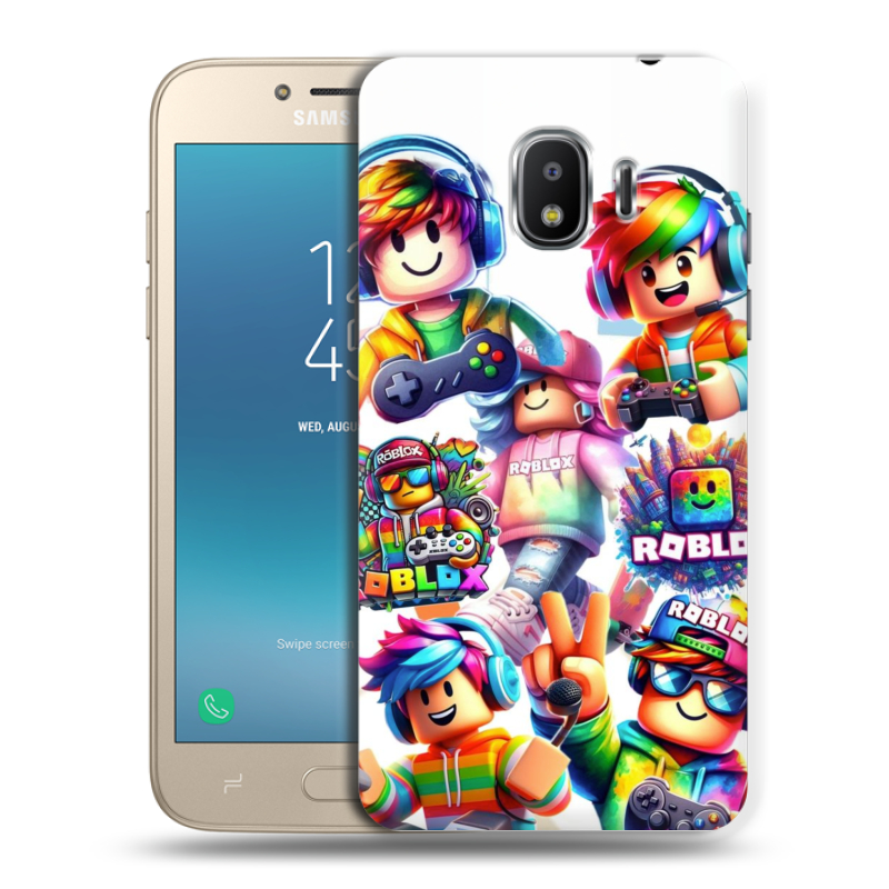 Пластиковый чехол на Samsung Galaxy J2 (2018) с принтом Roblox Роблокс Пластиковый чехол на Samsung Galaxy J2 (2018) с принтом Roblox Роблокс