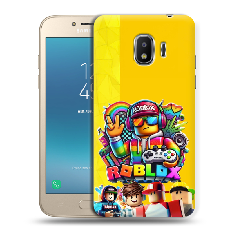 Пластиковый чехол на Samsung Galaxy J2 (2018) с принтом Roblox Роблокс Пластиковый чехол на Samsung Galaxy J2 (2018) с принтом Roblox Роблокс