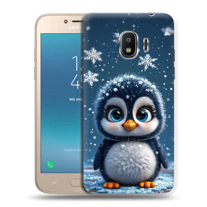 Пластиковый чехол на Samsung Galaxy J2 (2018) с принтом Новый год Пластиковый чехол на Samsung Galaxy J2 (2018) с принтом Новый год