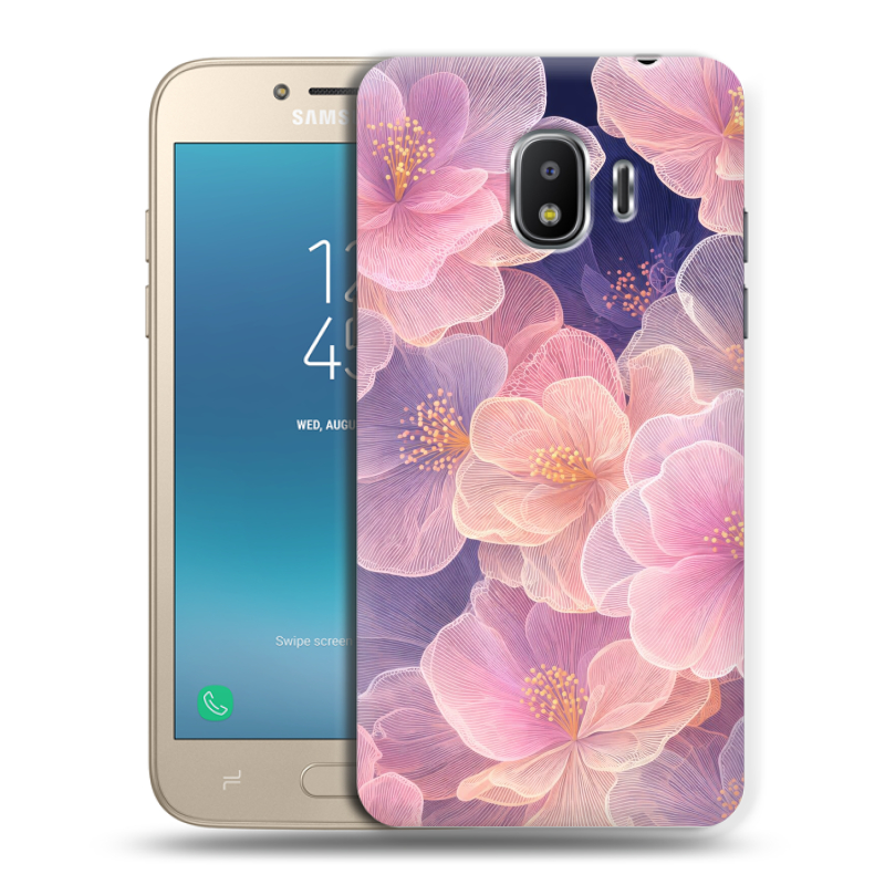 Силиконовый противоударный чехол на Samsung Galaxy J2 (2018) с принтом женский Силиконовый противоударный чехол на Samsung Galaxy J2 (2018) с принтом женский