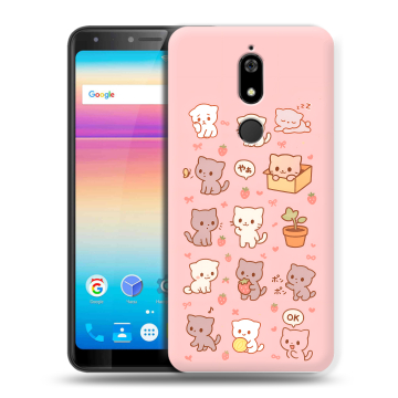 Силиконовый чехол на BQ Space X с принтом Hello Kitty Хелоу Кити